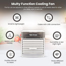 Portable 3 Speed Mini Air Conditioner – Personal Desktop AC Cooler Fan with Humidifier