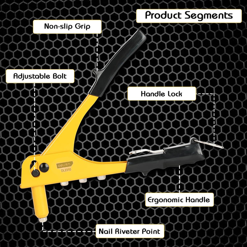Heavy Duty Manual Riveter Gun – Durable Non-Slip Power-Assisted Design
