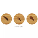 Compact Bamboo Cutlery Tray Organizer – 5 Compartments Holds 24+ Pieces