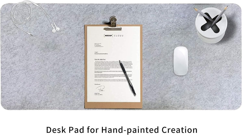 Extra Large Felt Desk Mat – 100x40cm Pad Protector for Office Keyboard & Mouse