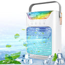 Portable Air Conditioner Fan – 3 Speeds & Colorful LED Lights