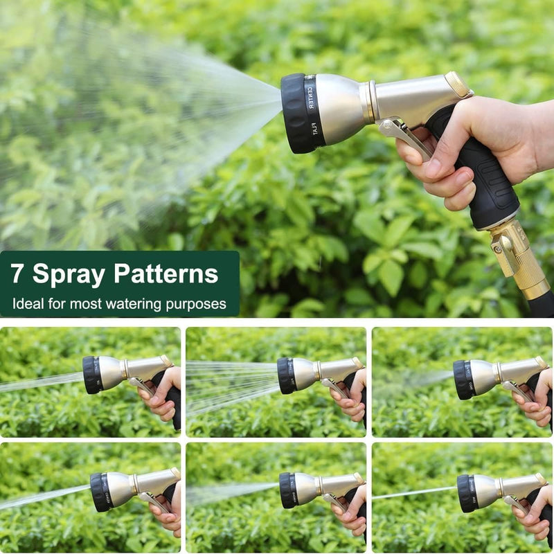 Watering Gun - 7 Pattern Spray 100% Metal With Nozzle for Garden Car & Pets