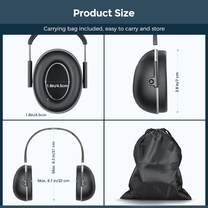 High Noise-Cancelling Ear Muffs – Hearing Protection for Construction