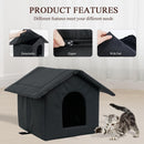 Indoor Outdoor Cat House – Enclosed Rainproof Sunproof & Coldproof Bed for Cats