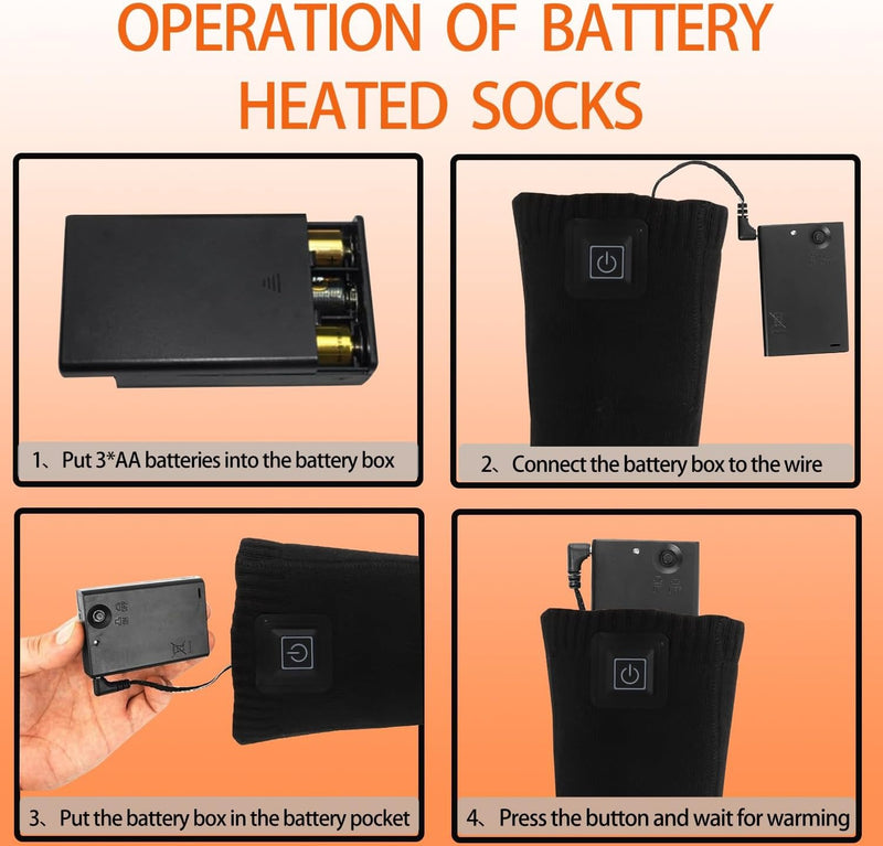 Winter Heated Socks – 3 Heat Setting Thermal Foot Warmers