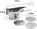 3-in-1 Stainless Steel Potato Ricer – Multi-Function Masher & Juicer