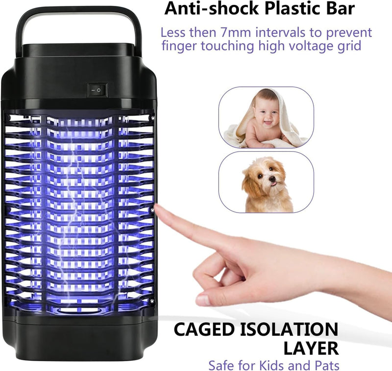 Electric Bug Zapper 4200V – 18W Waterproof Mosquito Killer Lamp for Indoor & Outdoor Use