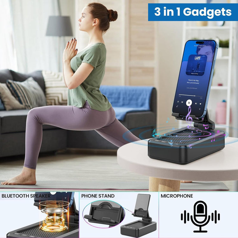 Phone Stand with Wireless HD Bluetooth Speaker and Anti-Slip Base