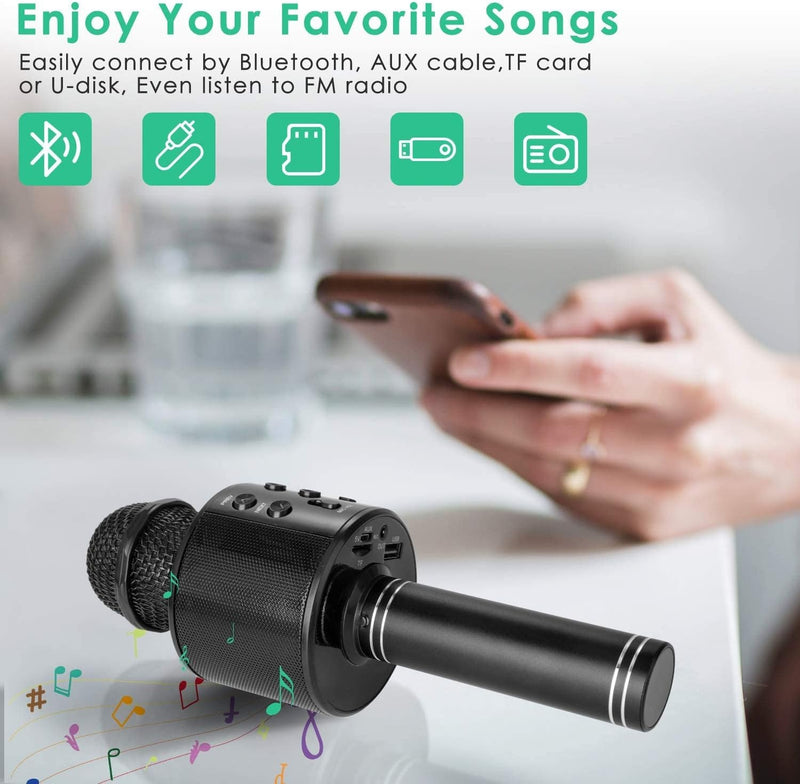 Wireless Bluetooth Karaoke Microphone – Handheld Mic & Speaker For All Ages