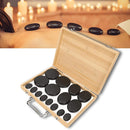 Natural Hot Stone Massage Set – 16 Pieces Portable Heating Kit for Muscle Relaxation