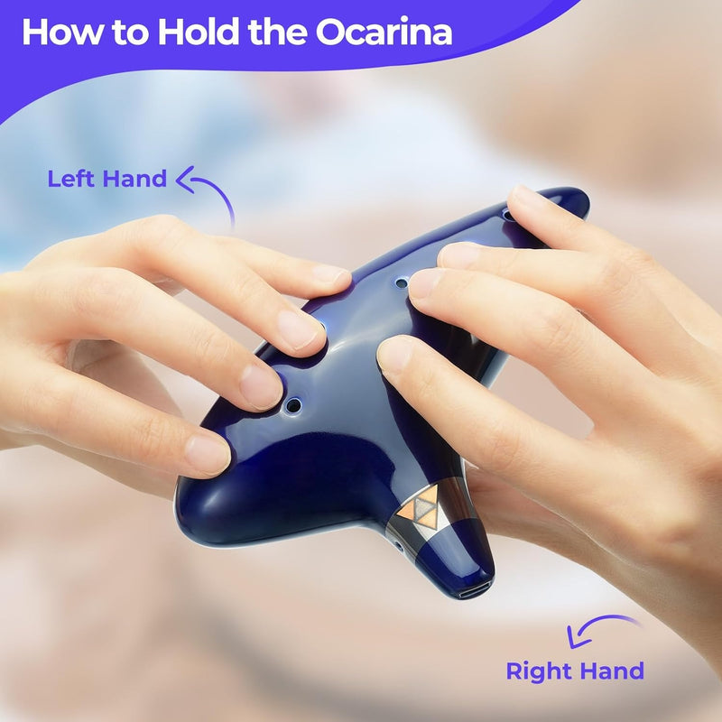 Ocarina of Time Alto C 12-Hole – Flute with Songbook Display Stand & Neck Cord