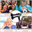 Portable Handheld Megaphone with Siren – 30W Loud Bullhorn Speaker with Folding Handle