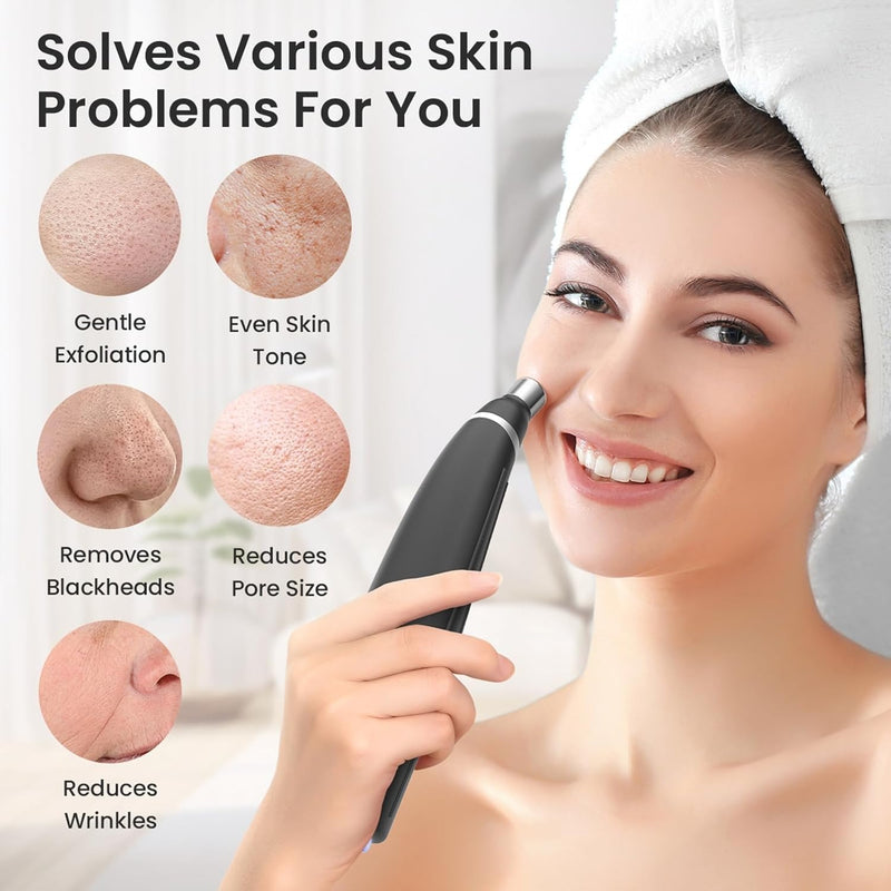 Diamond Microdermabrasion Machine – 3 Modes 8 Tips Blackhead Removal Tool