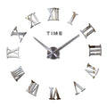 Large DIY Roman Numeral Wall Clock – 3D Acrylic Mirror Design Modern Home Decor for Living Room or Office