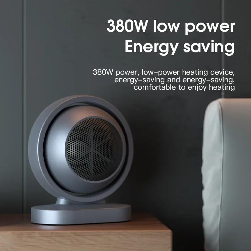 Portable Ceramic Space Heater – 220V Quiet Energy-Efficient Mini Fan Heater
