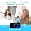 Vibrating Alarm Clock – Loud Bed Shaker Large Display for Heavy Sleepers & Hearing Impaired