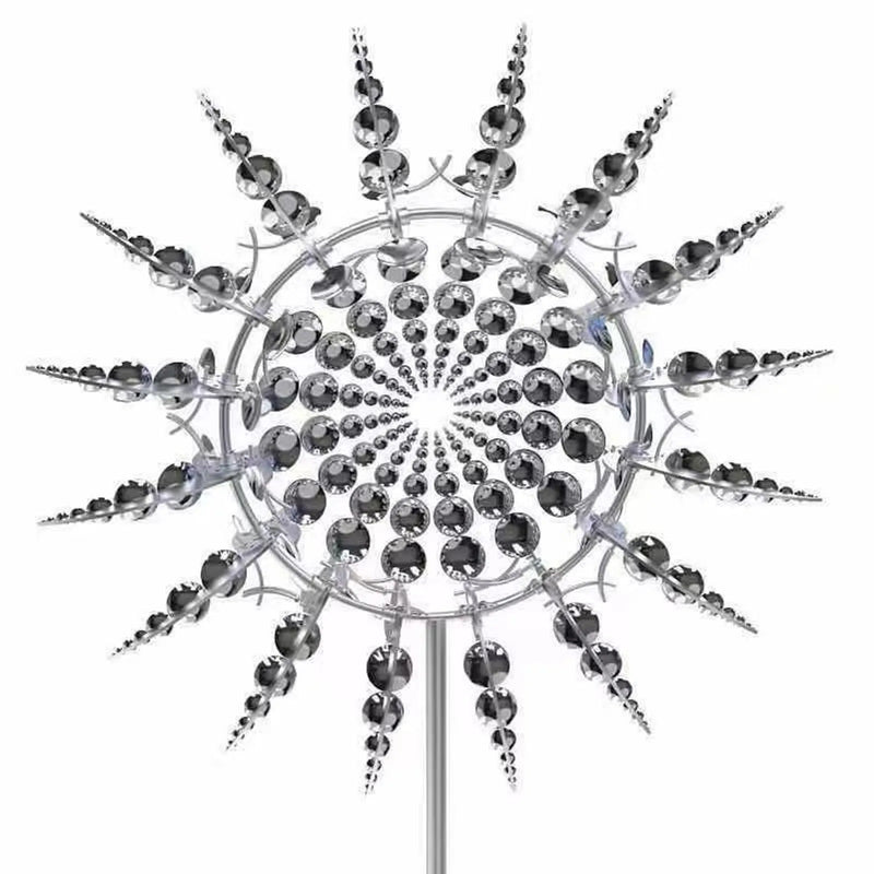 Metal Garden Windmill Spinner – Kinetic Yard Art for Outdoor Lawn & Patio Decor