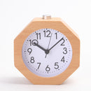 Wooden Analog Alarm Clock – Silent No-Tick Backlight Stylish Home Decor
