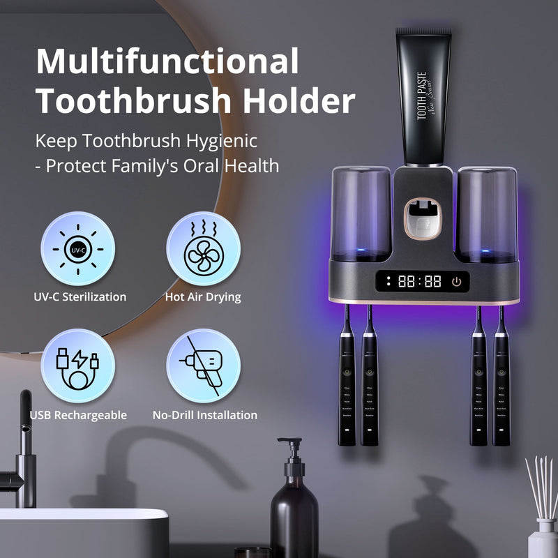 Smart Toothbrush Holder – Automatic Toothpaste Dispenser and Steriliser