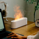 Flame Humidifier & Essential Oil Diffuser – USB 7-Color LED Fireplace Effect for Home & Bedroom