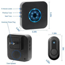 Waterproof Wireless Doorbell with RGB Light – Long-Range 300m IP55 Rated with Adjustable Volume