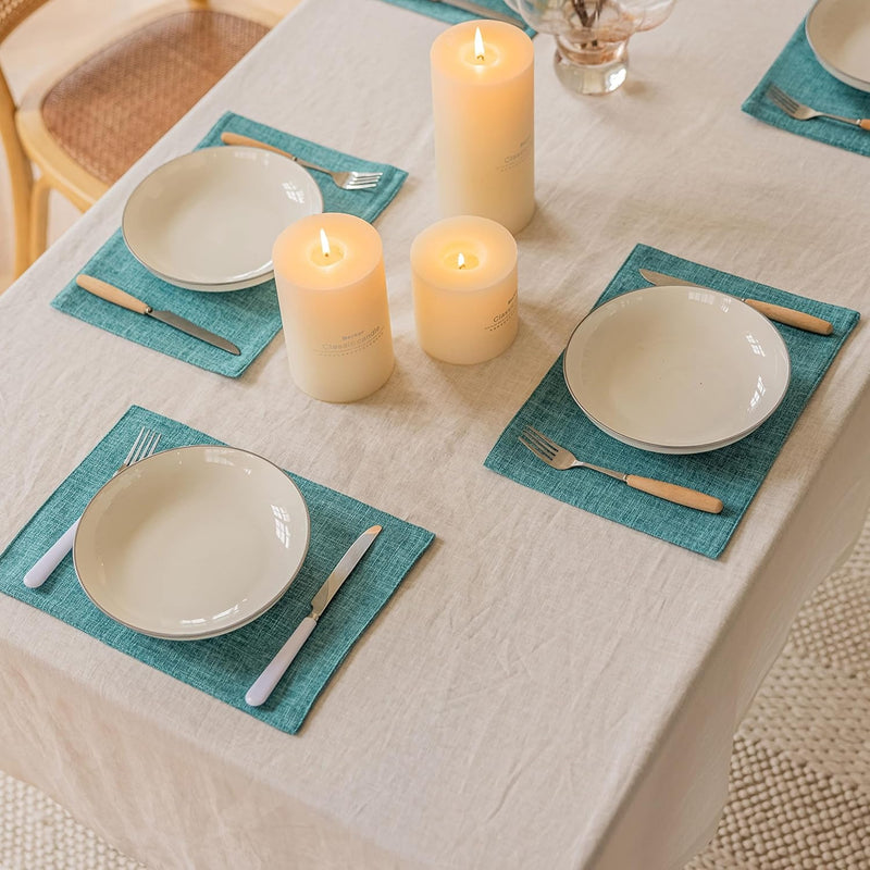 Set of 4 Woven Placemats – Heat-Resistant Cloth Table Mats for Dining & Kitchen