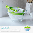 2-in-1 Collapsible Salad Spinner & Colander – Easy to Use Smart Design