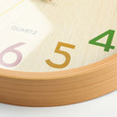 Colorful Silent 12 " Wall Clock – Kids Room Battery Operated Vintage Style