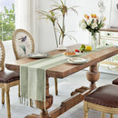 Cotton Linen Table Runner – Hand-Tassels Macrame Decor for Dining
