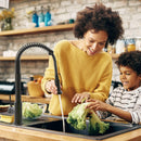 Brushed Kitchen Mixer Tap with Pull-Out Spray – 360 Swivel Stainless Steel Sink Mixer