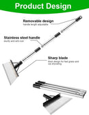 Multifunctional Garden Hoe & Moss Scraper – Stainless Steel Patio Weed Remover Tool with Handle