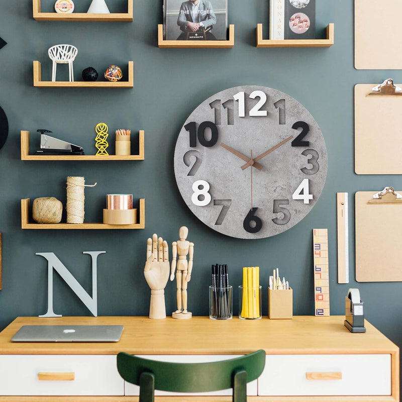 Modern Silent Wall Clock – Stylish Cutout Design for Every Room