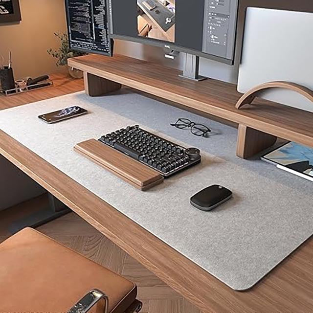 Extra Large Felt Desk Mat – 100x40cm Pad Protector for Office Keyboard & Mouse