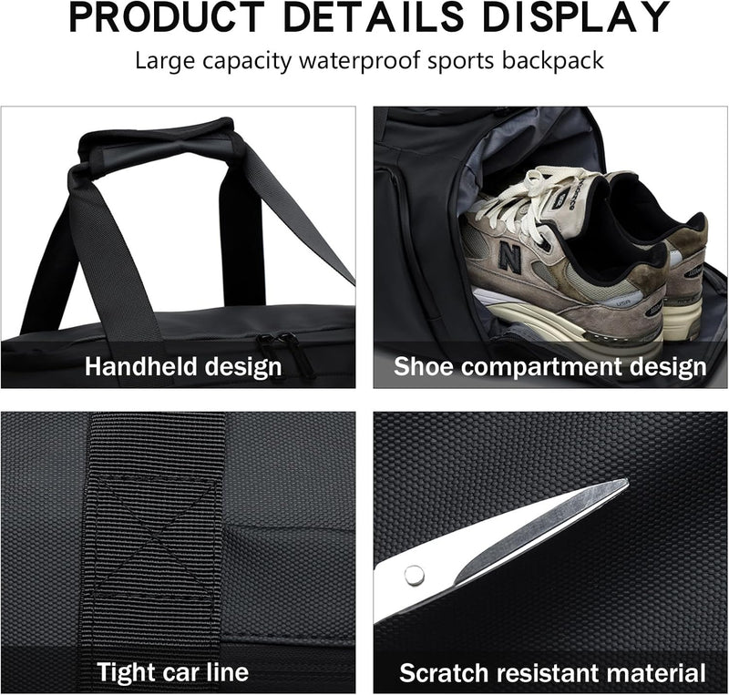Large-Capacity Holdall Bag – Multi-Functional Backpack And Duffle Bag With Dry Wet Separation