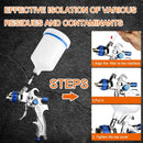 Professional Air Paint Spray Gun – 3 Nozzles & 600cc Cup - Ideal for Car Repairs & Furniture Painting