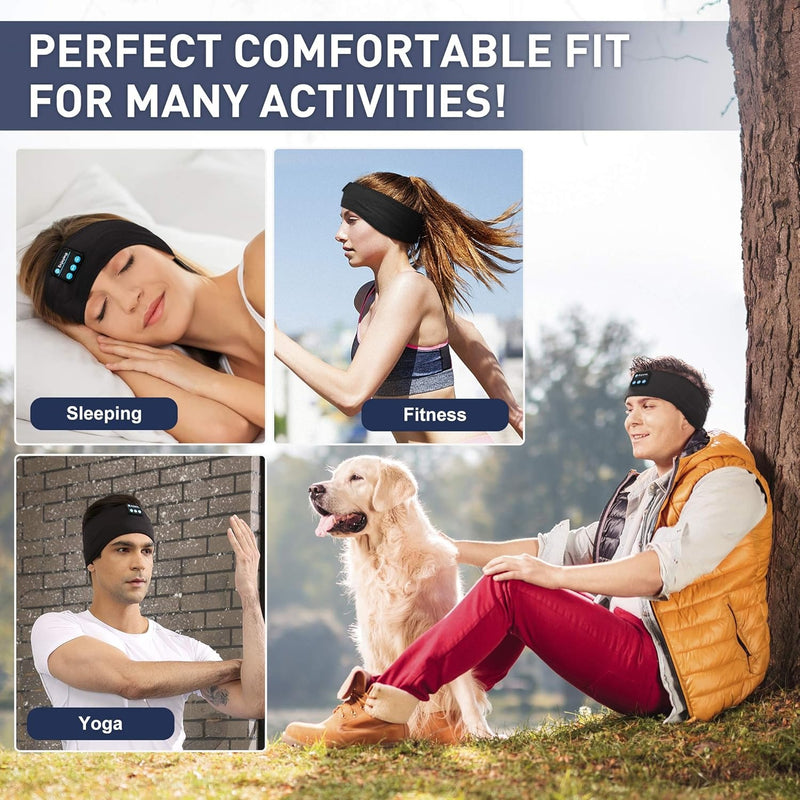 Wireless Bluetooth Sleep Headband – Ultra-Soft Headset with Built-In HD Stereo Speakers