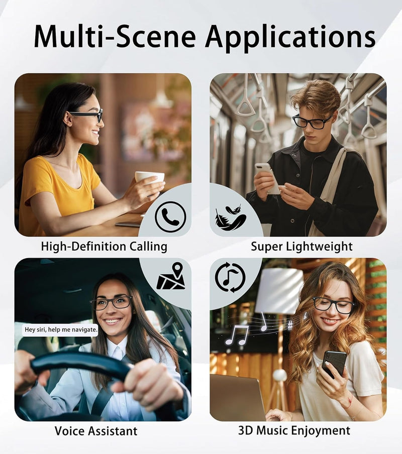 Smart Audio Glasses – Bluetooth Sunglasses with UV and Blue Light Protection