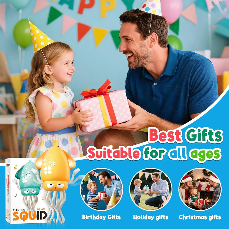 Smart Dancing Octopus Toy – Rechargeable Moving Squid with Sensor for Kids