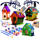 4-Pack DIY Birdhouse Kit for Kids – Build & Paint Wooden Bird Houses Creative Craft Gift
