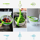 2-in-1 Collapsible Salad Spinner & Colander – Easy to Use Smart Design