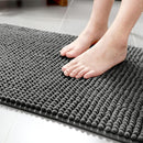 Non-Slip Chenille Bath Mat – Soft Super Absorbent & Quick-Dry Bathroom Rug