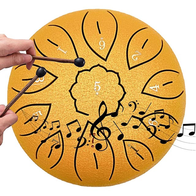 Steel Tonque Drum 6 Inch – 11-Tone Handpan Percussion Instrument for Meditation
