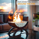 Compact Bio Ethanol Tabletop Fire Pit – Ventless Glass Fire Bowl for Indoor & Outdoor Use