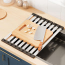 Stainless Steel Dish Drainer - Rollable Dish Drying Rack Over The Sink Drying Rack
