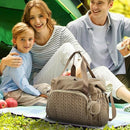 Large Capacity Baby Diaper Bag – Travel Tote with Pacifier Pouch & Changing Bag
