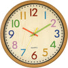 Colorful Silent 12 " Wall Clock – Kids Room Battery Operated Vintage Style