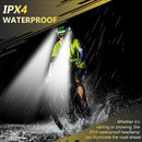 LED Rechargeable Head Torch – Rotating Weatherproof Light with Sensor Control