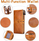 Genuine Leather Women’s Purse– Slim Bifold Clutch with RFID Blocking