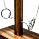 Wooden Ring Toss Drinking Game – Hook & Ring Toss with Shot Ladder