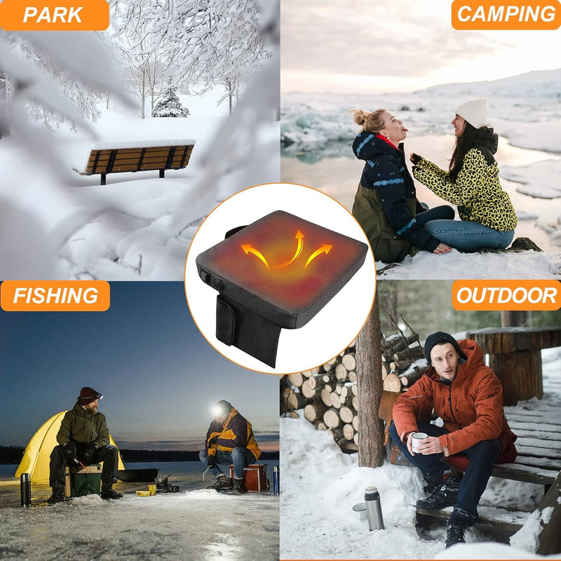 Portable Heated Seat Cushion – USB Powered with 3 Heat Settings Fast-Heating Thermal Pad